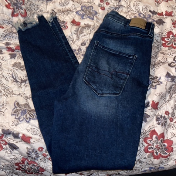 American Eagle Outfitters Denim - American Eagle Distressed Curvy Highest Rise Jeggings